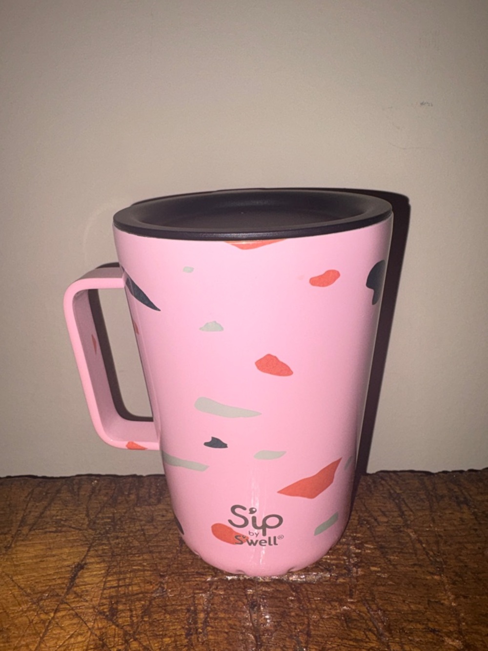S'well Pink Travel Mug with Multicolor Confetti